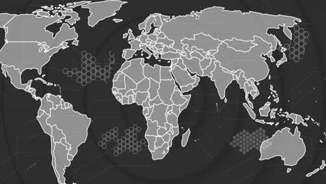 Animación-Del-Procesamiento-De-Datos-Y-Conexiones-Sobre-El-Mapa-Mundial