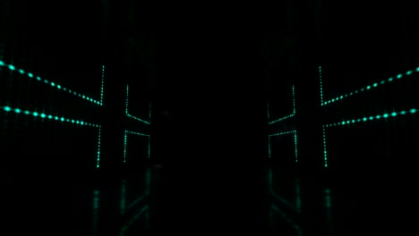 el escenario de dicko llevó a la danza de la luz - video de stock 4k - bucle