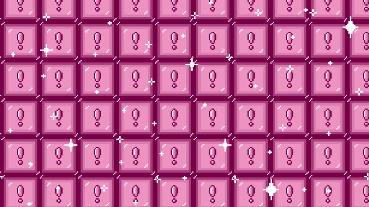 Pixel art tile exclamation mark Looping animated background. 1080p (1).mp4