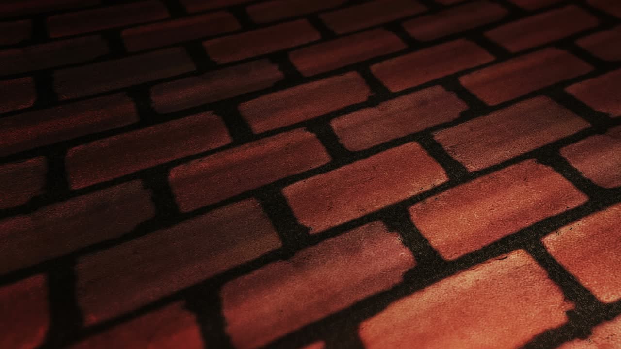 복사 공간과 함께 벽돌 도로를 는 것: 달리고 는 걸음, 달리기 발의 클로즈업, 비즈니스 린지 컨셉, 루프 애니메이션