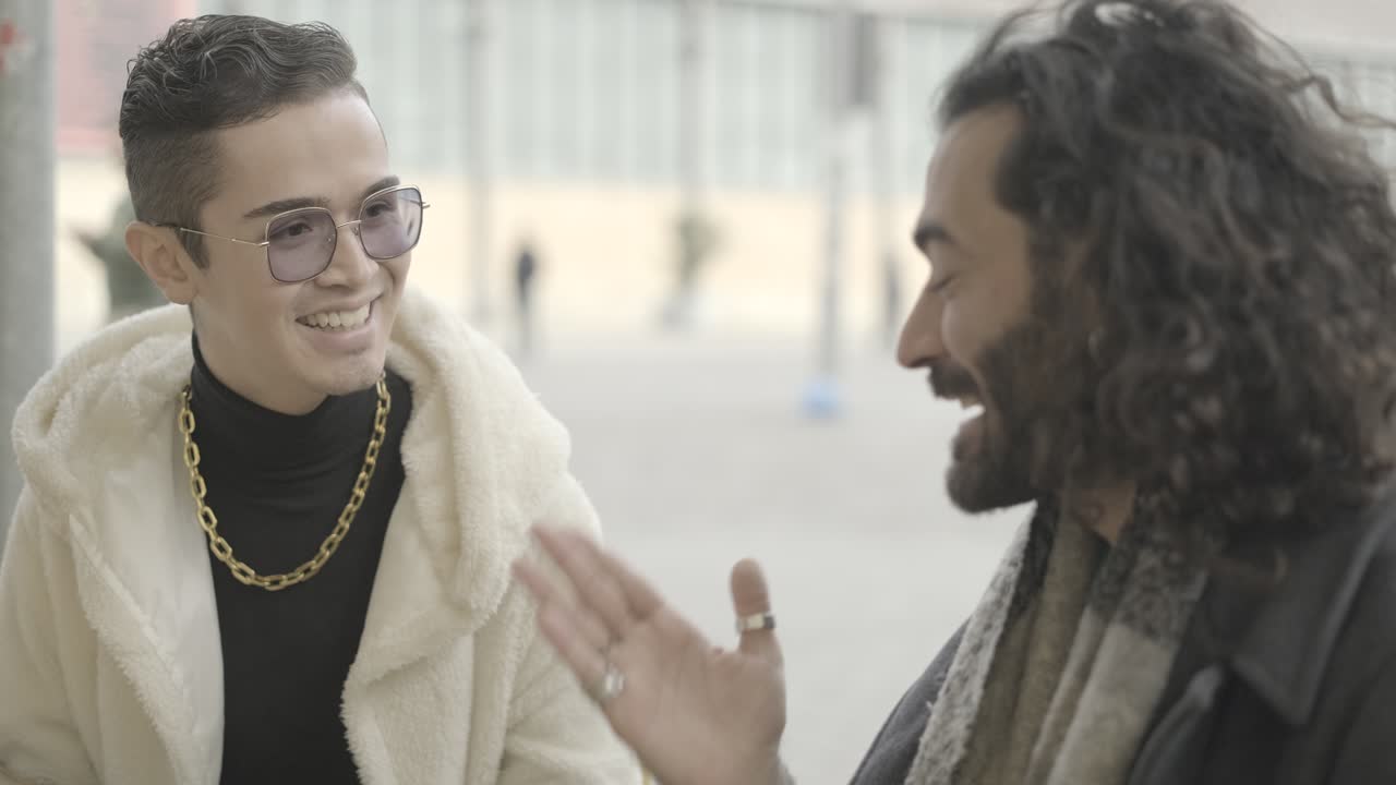 Two men having a conversation