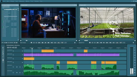 video editor software interface used for professionally retouching clips