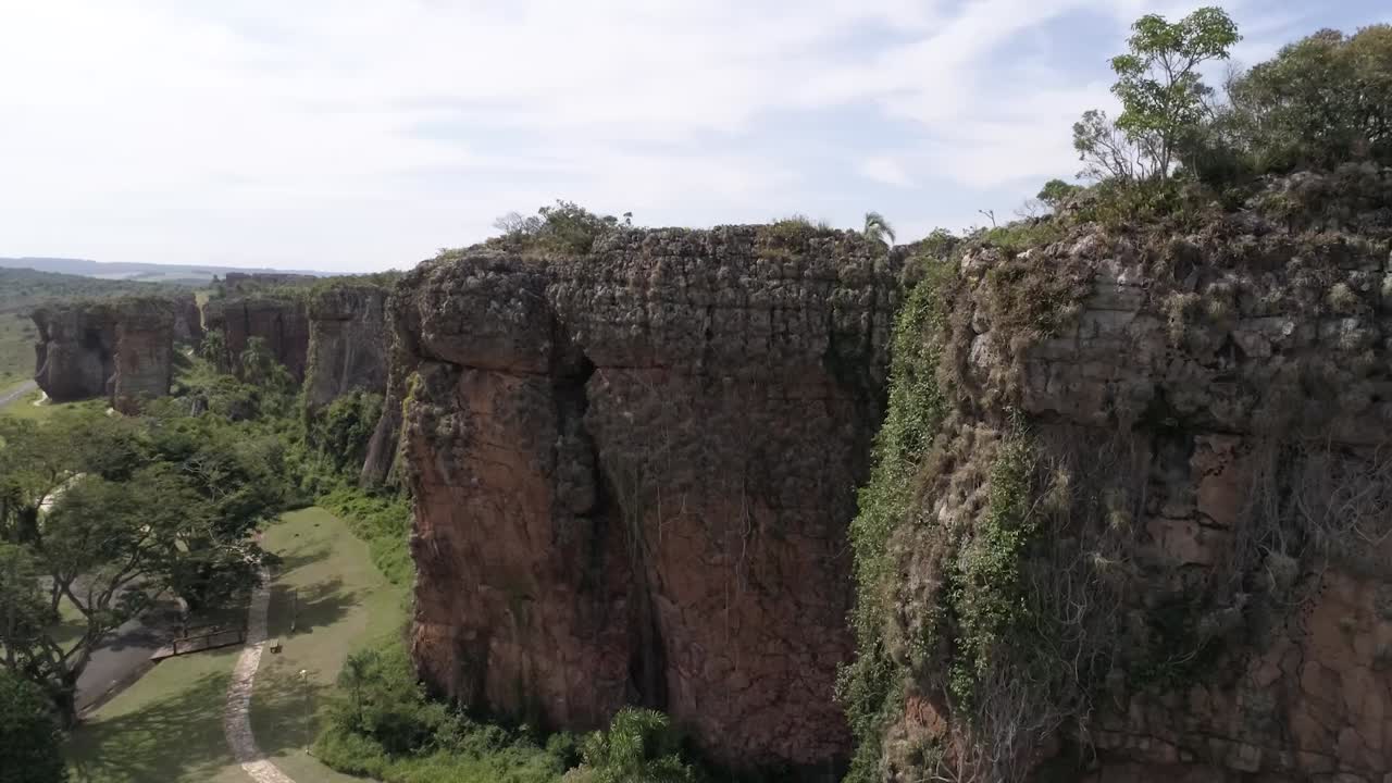 Aerial View of Impressive Rock Formations in Brazil