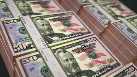 billetes de dinero paquete de dólares bucle sin costuras
