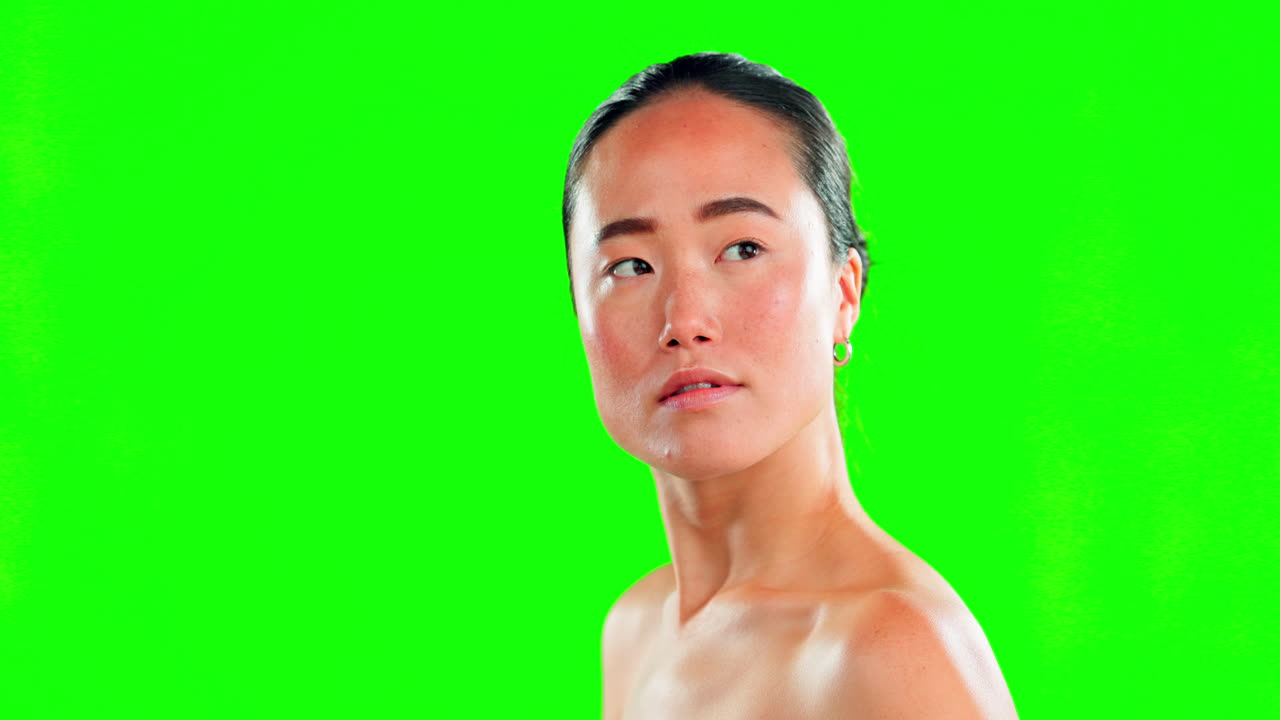 아시아 여성과 함께 아름다움, 피부 관리 및 자신감