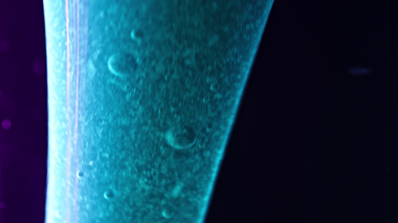 Close-up of a Blue and Purple Lava Lamp