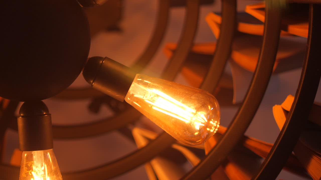 Vintage Industrial Chandelier with Edison Bulbs