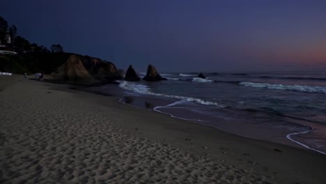 sunrise/sunset over the coastline