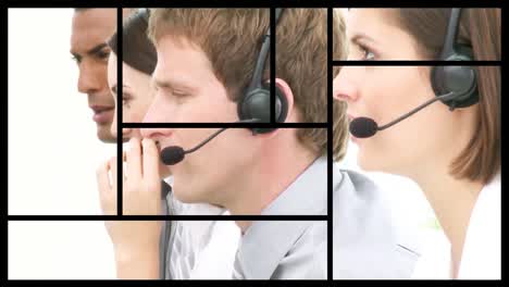 animación de los agentes de los clientes del servicio