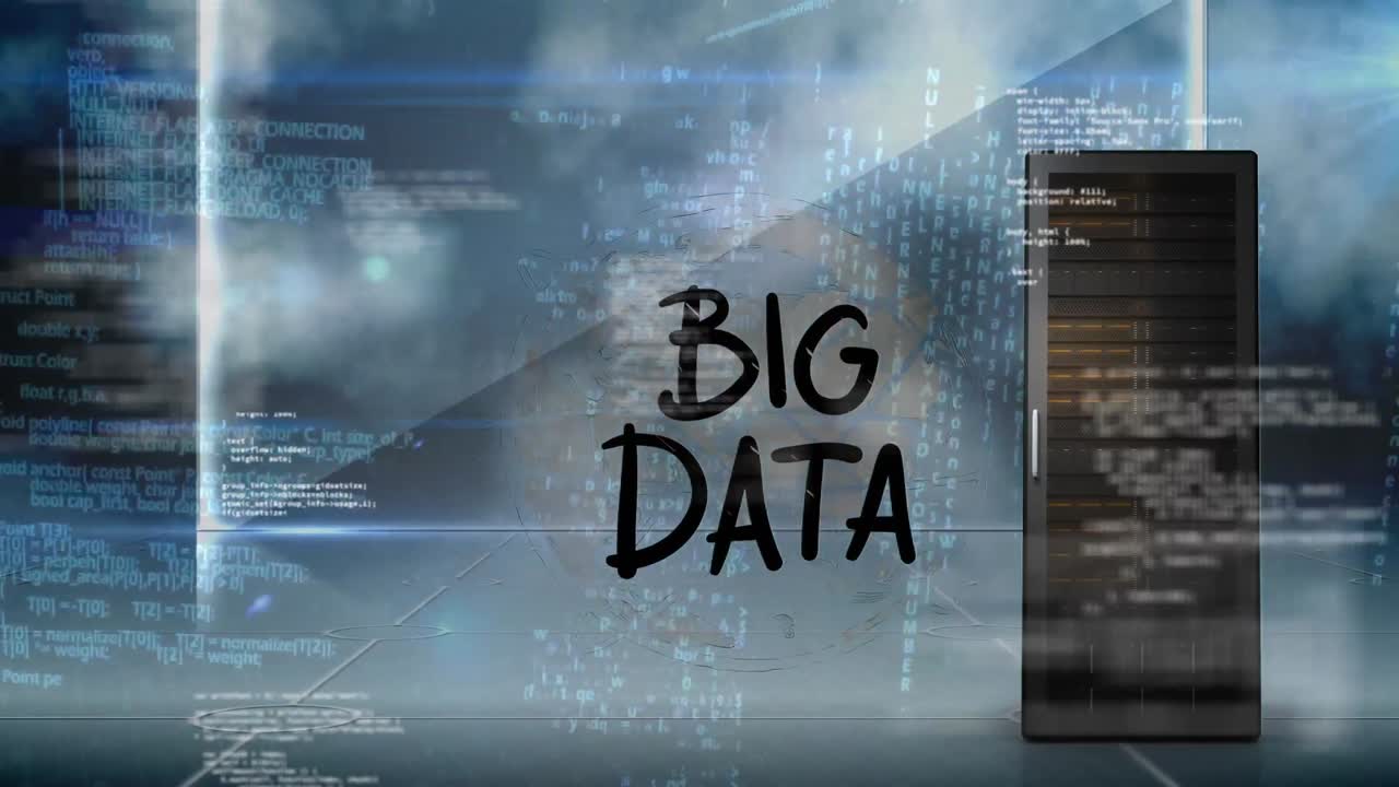 ilustración de almacenamiento en la nube junto a una torre de servidor