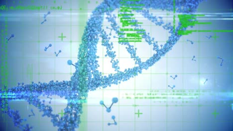 Animation-Des-Spinnens-Von-DNA-Strängen-Und-Der-Verarbeitung-Medizinischer-Daten