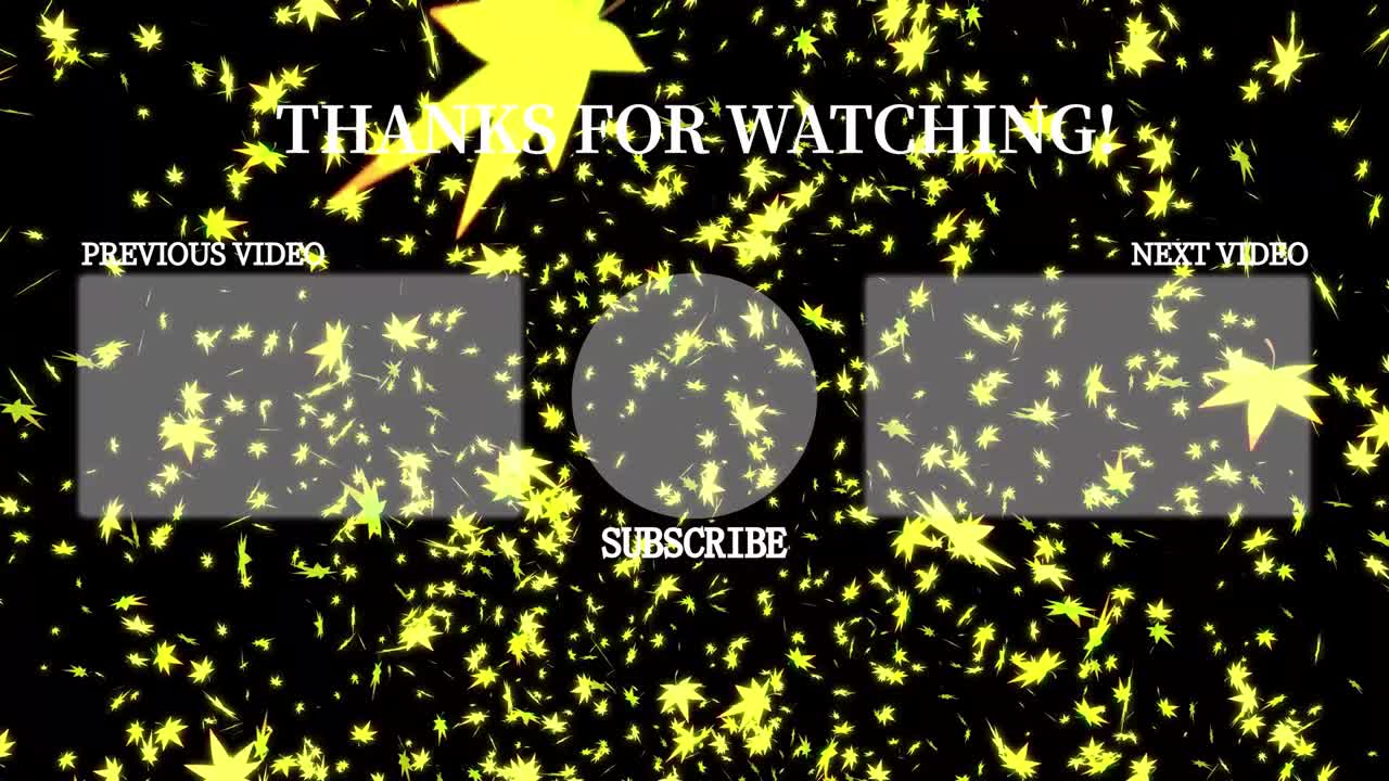 가을 잎 입자 유튜브 엔드 카드 엔딩 스크린 모션 그래픽
