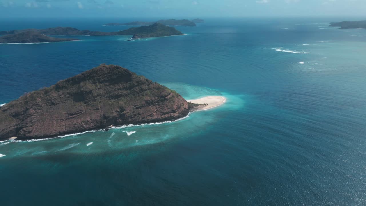 Aerial View of Tropical Island Paradise