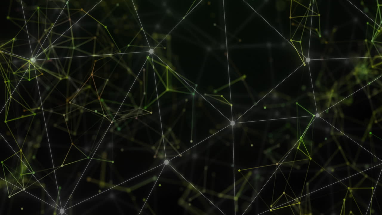 Animation of network of connections over moving shapes