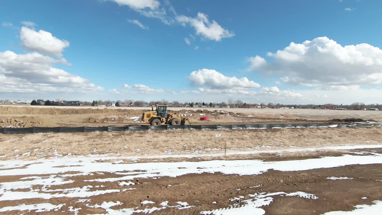 Construction Site: Land Excavation and Site Preparation