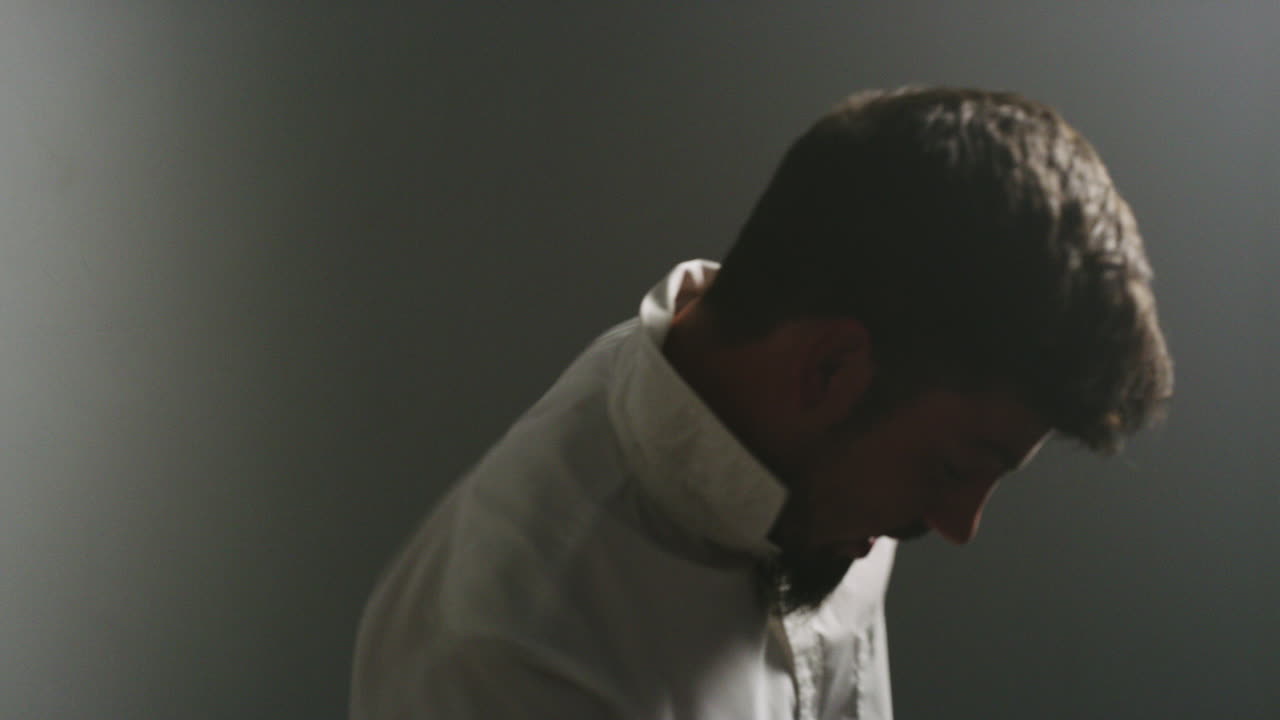 Angry business man having a nervous breakdown