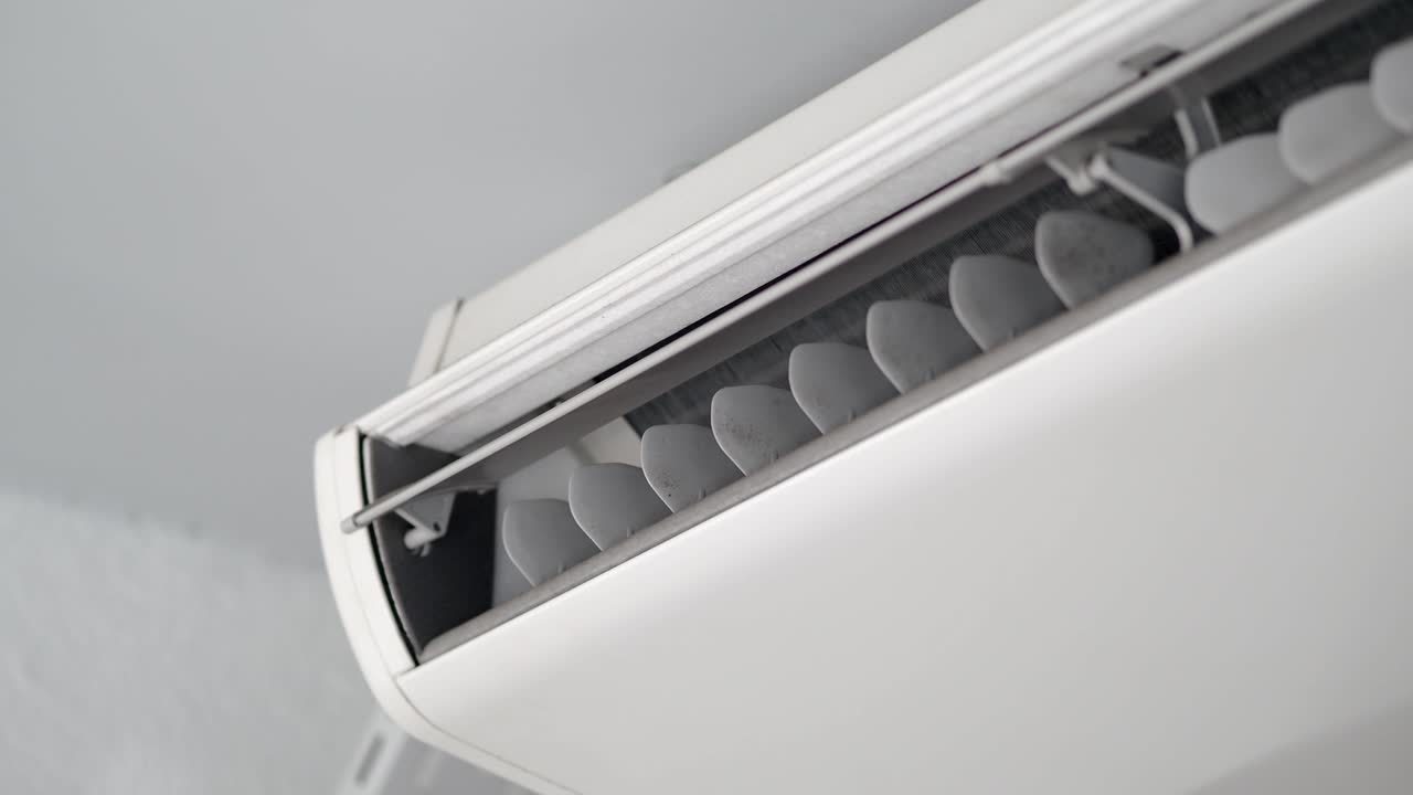 Close-up of an indoor air conditioner unit