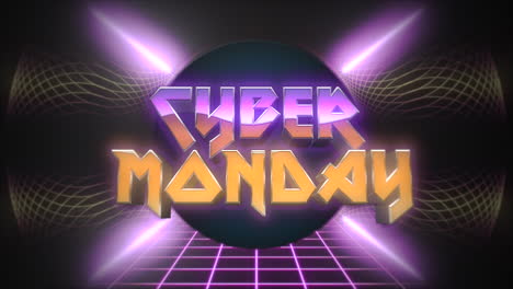 Cyber-Monday-with-disco-ball-in-80s-style