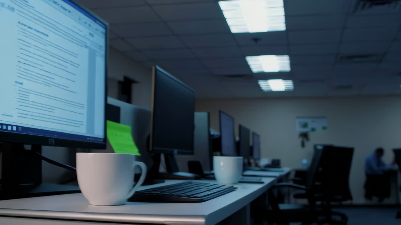 Empty Office at Night