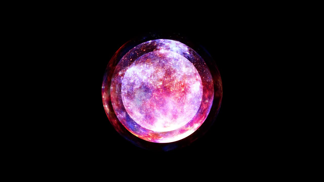 추상적인 원활한 루핑 다채로운 에너지 구체 공 과학 스 원자 검은 바탕에 4k 3d 렌더링 디지털 애니메이션 파란색 은 에너지 공상과학 판타지 원자 방사선 전기 빛.