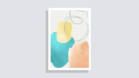 pintura animada manchas de pintura abstractas, manchas. composiciones minimalistas abstractas de manchas de acuarela pintadas a mano en un fondo claro para su diseño. movimiento gráfico 4k