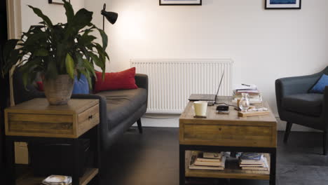 living room interior with furniture and decor