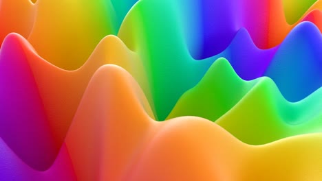 wavy colorful rainbow vj loop background 4k