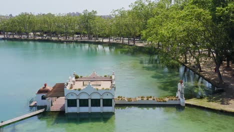 Boathouse-on-Lake-Banyoles-Estany-de-Banyoles-located-in-the-Pla-de-l'Estany-Girona-Province-Catalonia-Spain