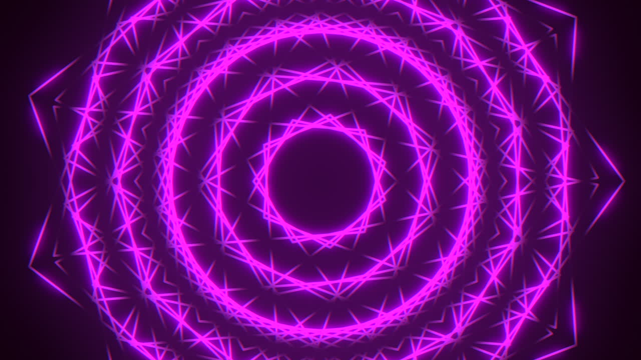 patrón de círculos geométricos morados con color neón