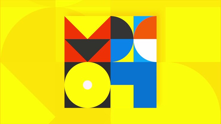 Abstract Geometric Pattern with Colorful Shapes