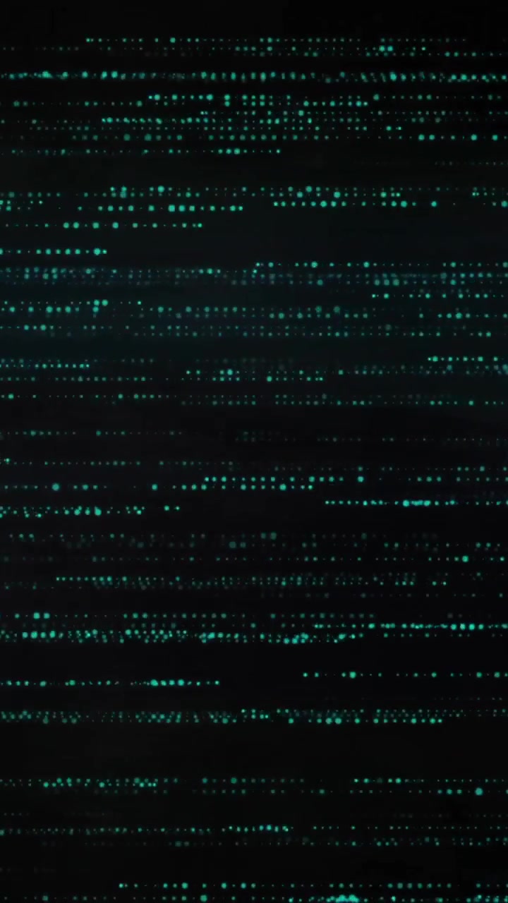 Animation of moving green spots of light on black background