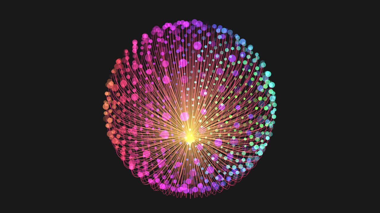 esfera del arco iris con degradado de neón