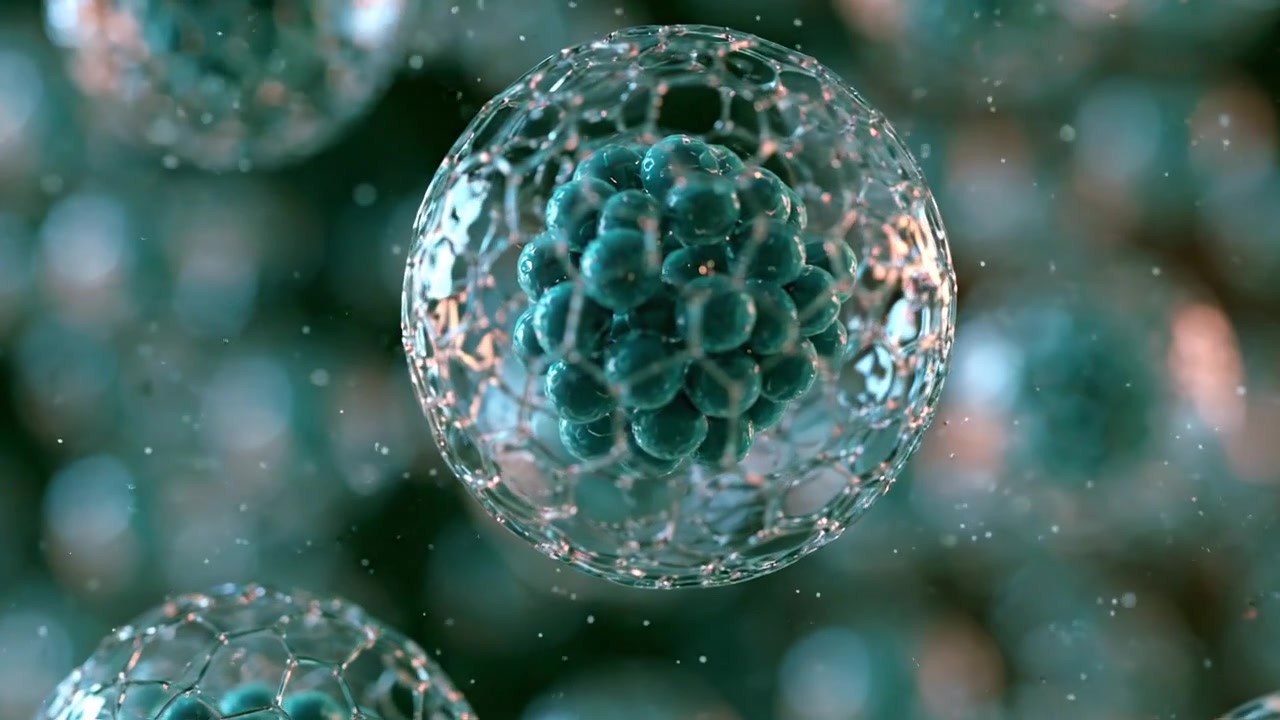 Mikroskopisk visning av biologiske celler som deler seg