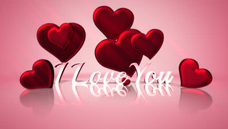 i love you text and motion romantic heart on valentines day 8