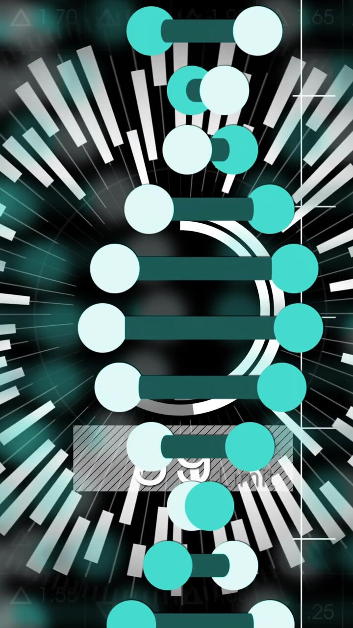 Animation med abstrakte cirkler og linjer, der overlejrer finansiel databaggrund
