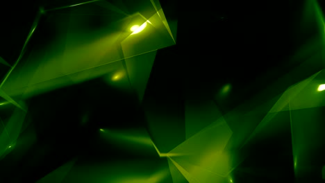 4k video green abstract geometrical glass - diamond triangles loop able background