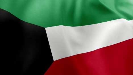 realistic waving flag of kuwait with green, white, red, black colors. middle eastern national symbol, kuwait city, patriotism concept
