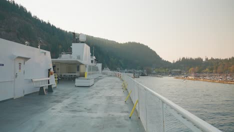 sunrise ferry pulling into harbour, horseshoe bay, vancouver