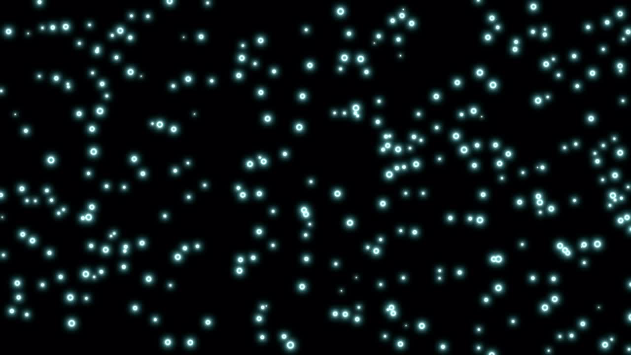 Animation of a yellow glowing sphere falling on a black background
