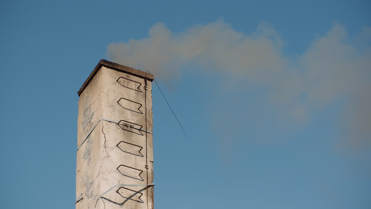 도시 스모그와 오염 1의 생태 흡연 굴뚝