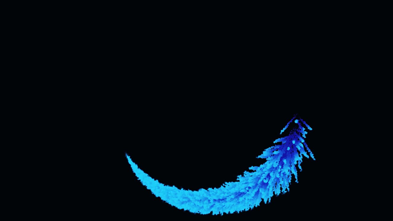 추상적인 파란색 3d 페인트 스플래시