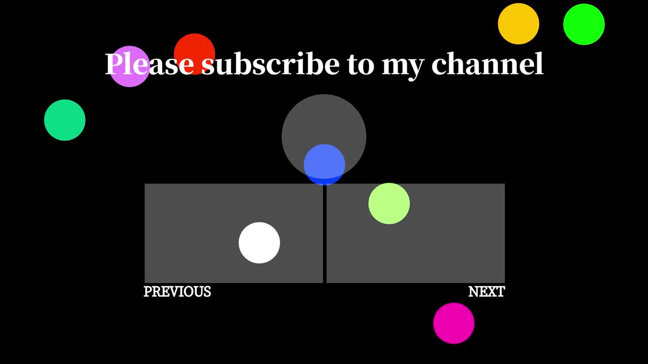 다채로운 공 구 끝 카드 끝 화면 모션 그래픽