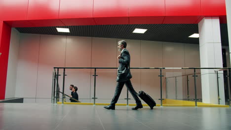 business people in modern office building