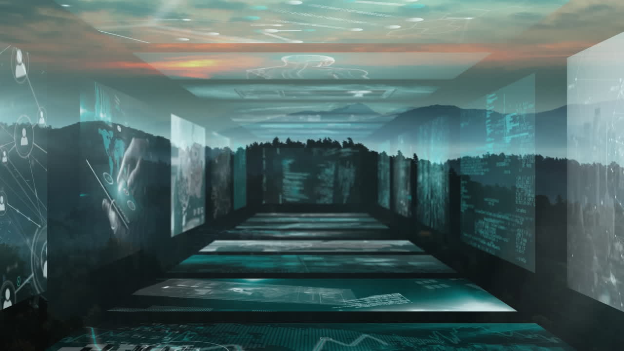 풍경에 대한 데이터 처리와 함께 화면의 애니메이션