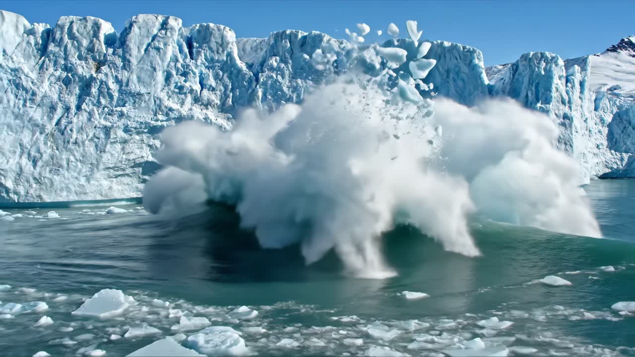 Glacier Calving and Melting Ice in the Arctic