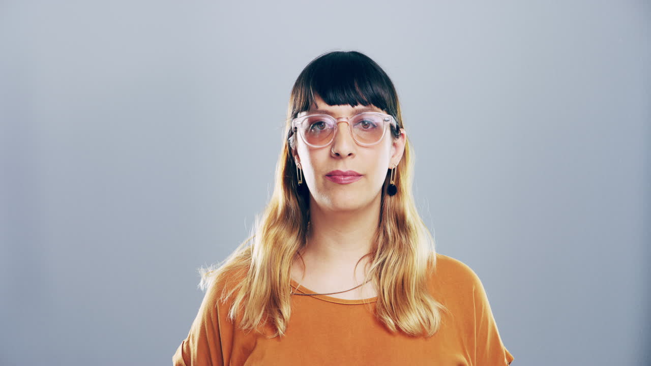 4k video footage a young woman showing a peace