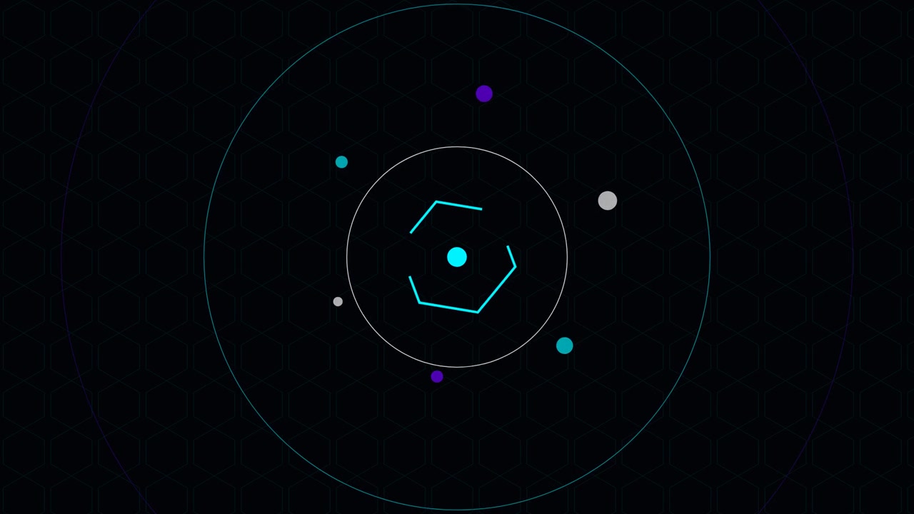 Abstract Digital Interface with Rotating Geometric Elements