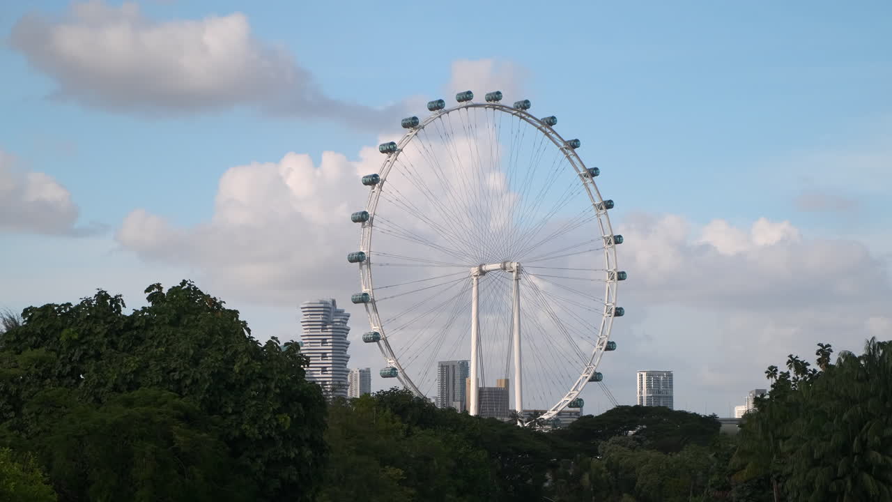 Singapore Flyer Ferris Wheel with Cityscape View