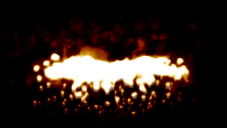 realistic fire flame on black background seamless loop