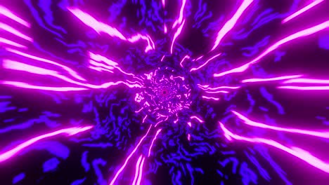 flying through a tunnel with purple waves. looped seamless anima
